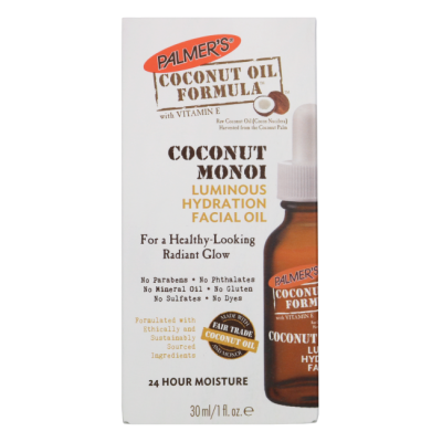 PALMER'S ОЗАРЯВАЩО МАСЛО-ОЛИО ЗА ЛИЦЕ С КОКОСОВО МАСЛО И МАНОЙ 30 МЛ.